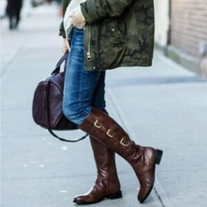 🔥Ecco Hobart brown soft leather tall boots Sz 39